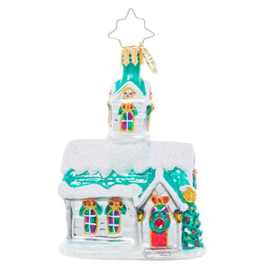 Christopher Radko Little Gem Glass Ornament - Boughs Of Holly Chapel