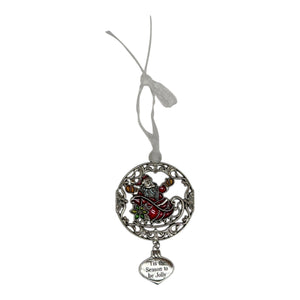 'Tis the Season to be Jolly Santa - Colors of Christmas Ornament
