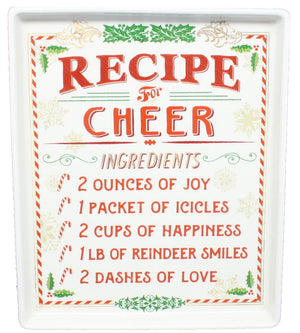 Stoneware Recipe Plate - Cheer