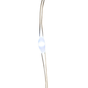 50-Light Cool White Soft Twinkle Fairy LED Silver Wire Light Set