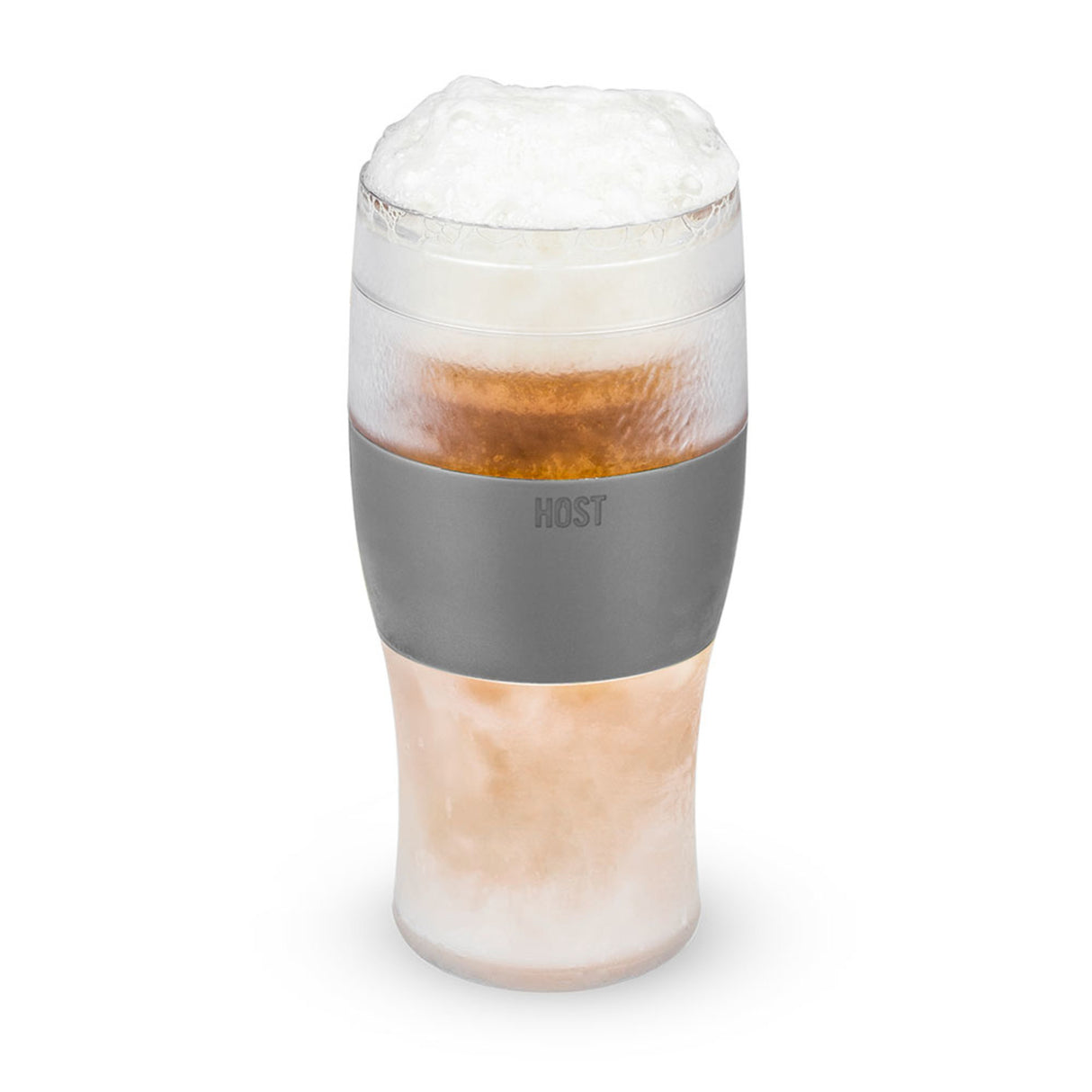 Beer FREEZE™ Cooling Pint Glass – 16 oz Insulated Freezer Beer Tumbler with Gel and Silicone Grip