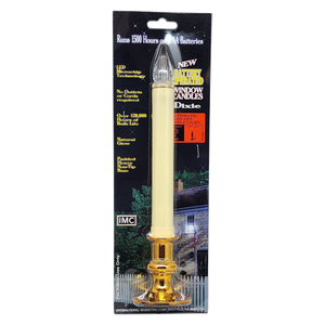 Newport LED Window Candle - Dixie - Brass with Sensor