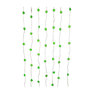 84-Light Green Micro LED Cannabis Leaf Curtain Light