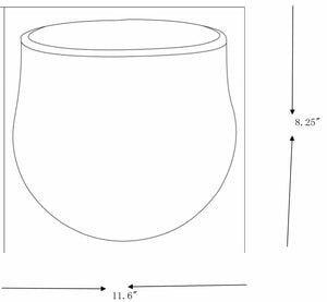 Janamuato White Geometric Cement Planter