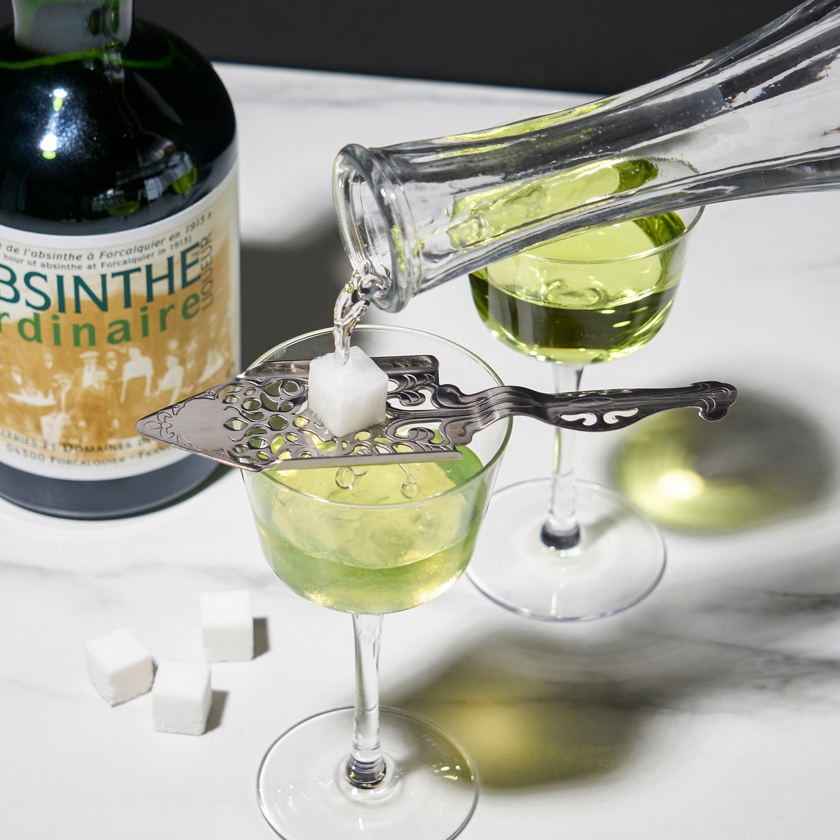 Absinthe-spoon-in-silver-viski®-Cocktail-Shakers-&-Tools