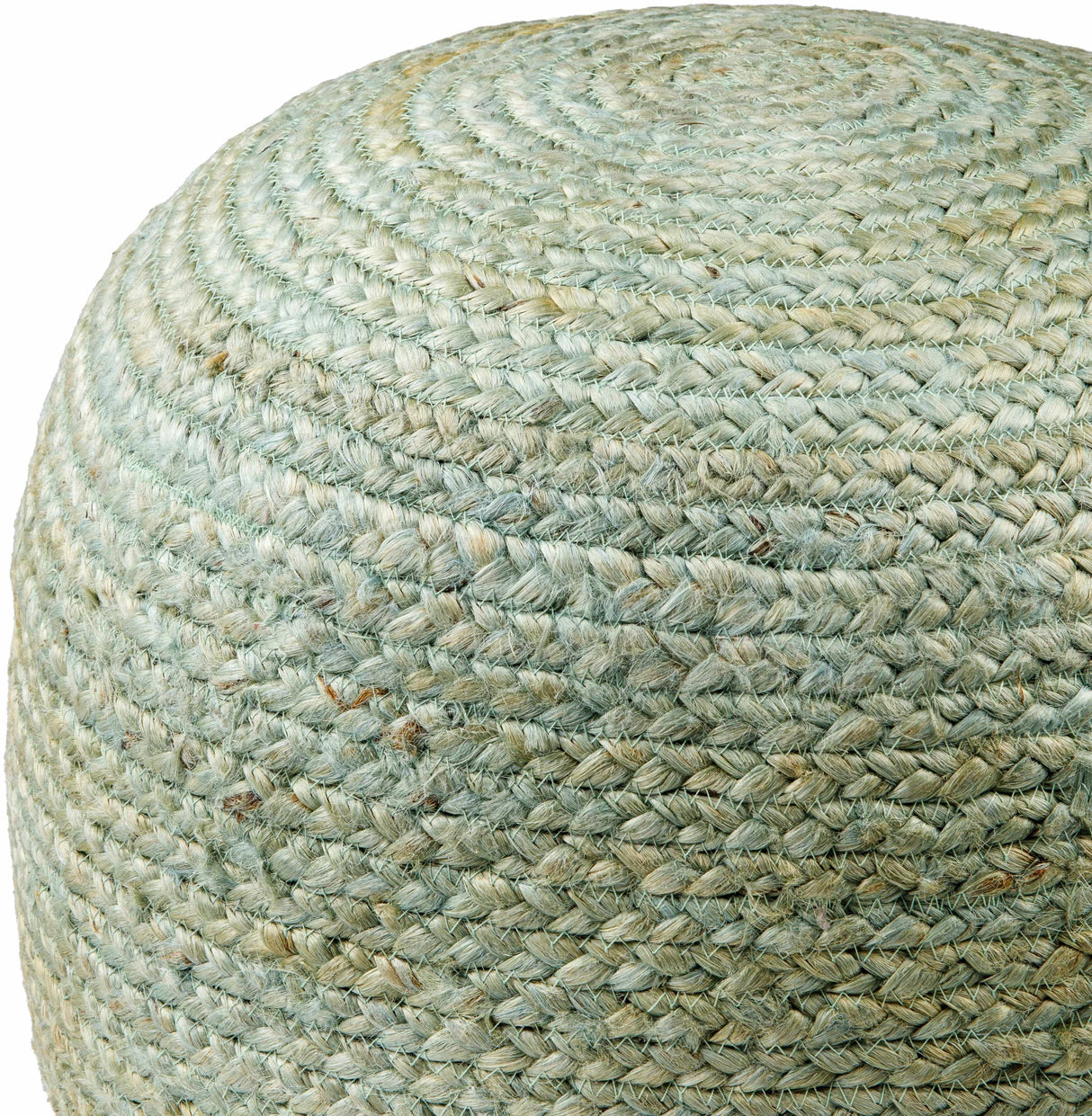 Jenkinjones Knitted Aqua Jute Pouf