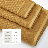 Cotton diamond waffle weave bath towel set - grayson collection