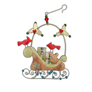 Cardinal Sleigh Ornament