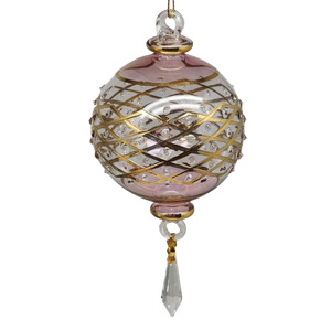 Crystal Drop Elegance Ornament - 6.5 inches