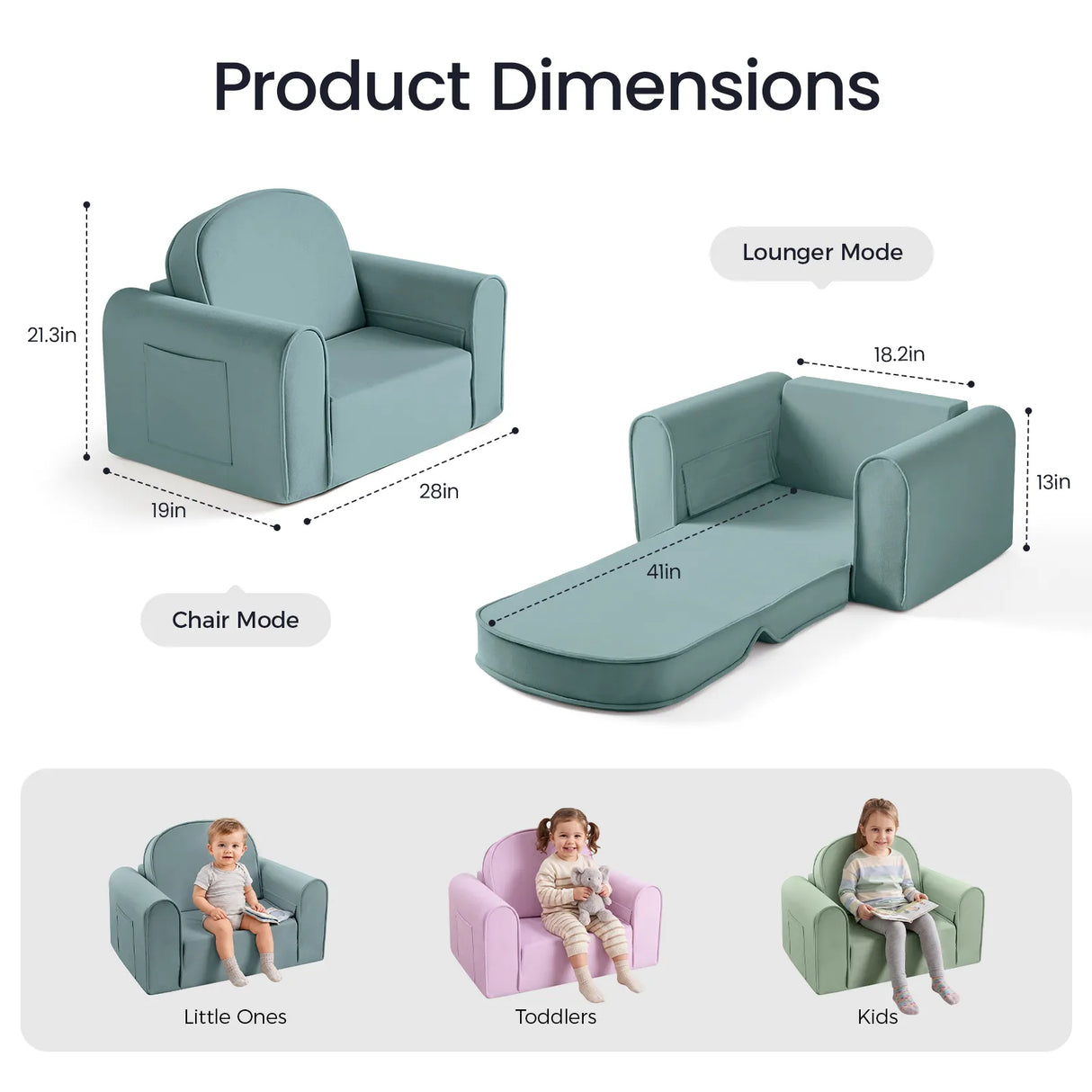 Tiny Land® GentleSnug Kids Sofa Chair