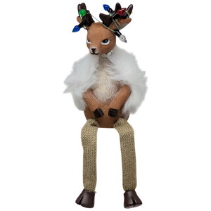 Reindeer Shelfsitter Wearing a Furry Shawl