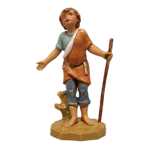 Savio - Boy Shepherd - 5 Inch Scale Nativity Figurine