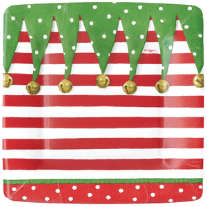 Caspari Stocking Stripe - Salad Plate