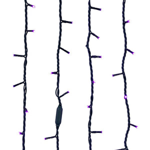 Jingle Bright 100 LED Light Set - Purple - Green Wire