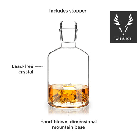 Mountain crystal liquor decanter viski®