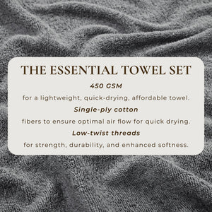 Cotton Terry Bath Towel Set - Cooper Collection