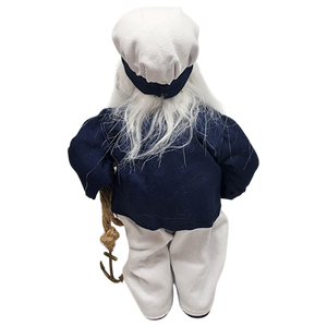 Salty Sailor Santa Figurine Ornament - 9 inches