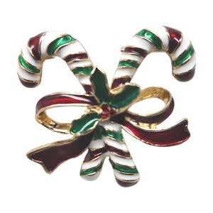 Enamel Finish Pin - Candy Canes