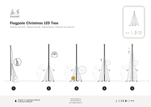 Fairybell 25 Foot Flagpole Tree - 1500 LED Multi Color
