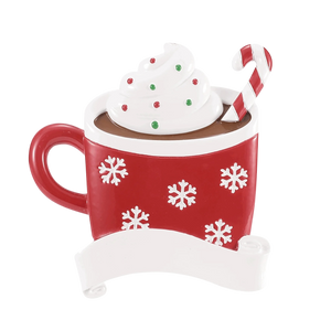 Hot Cocoa Mug Ornament For Personalization