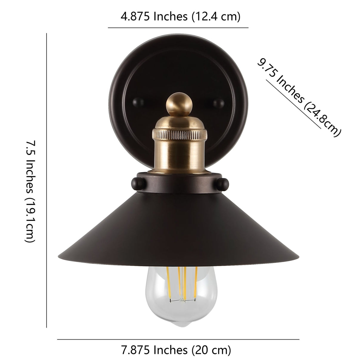 July 1 - light metal shade sconce - Tuesday Morning - Bathroom Vanity Lights