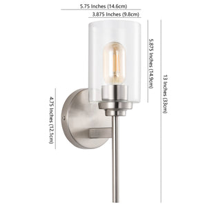 Juno 1 - light farmhouse industrial iron cylinder led sconce - Tuesday Morning - Wall Sconces
