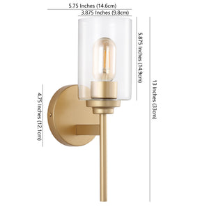Juno 1 - light farmhouse industrial iron cylinder led sconce - Tuesday Morning - Wall Sconces