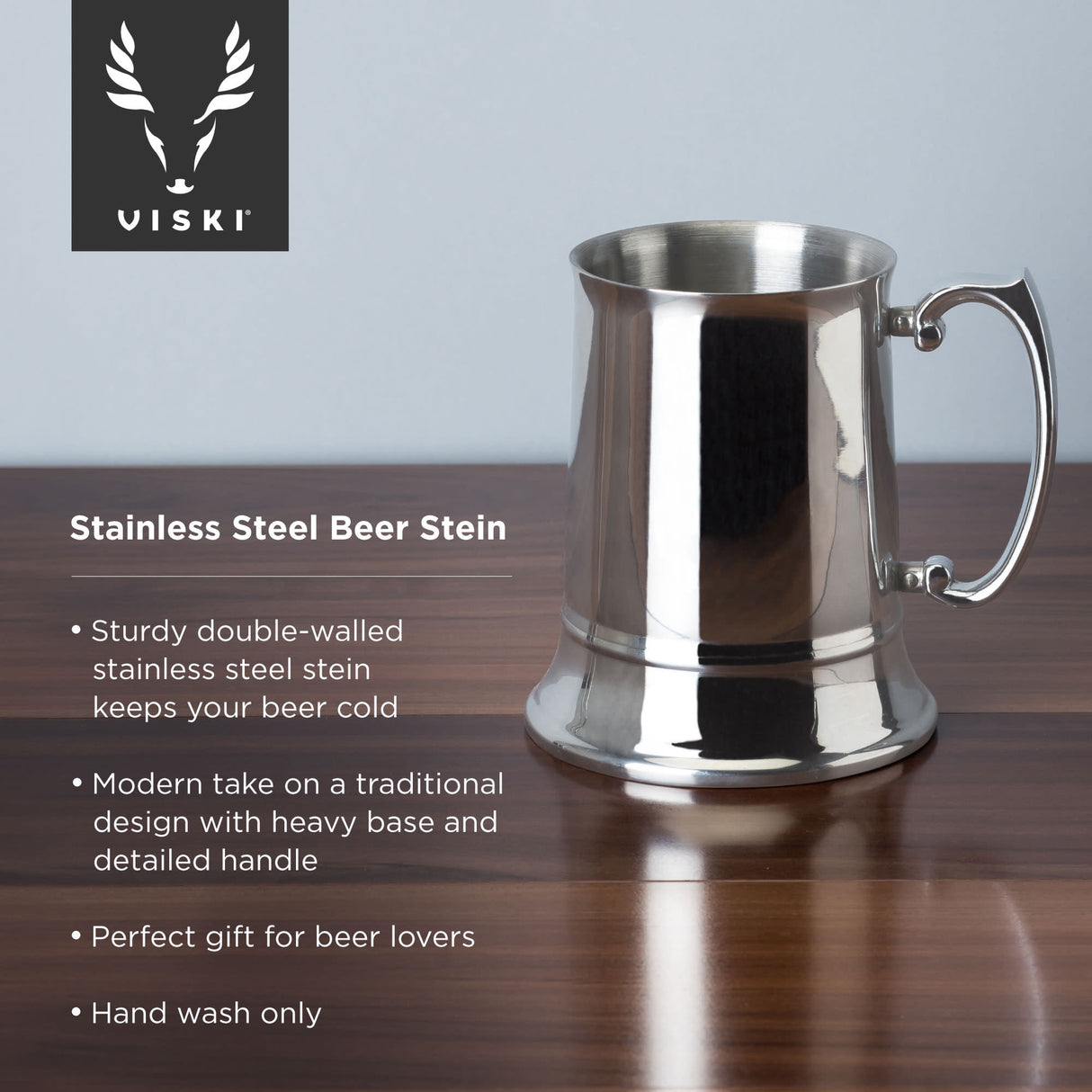 Beer stein in stainless steel viski®