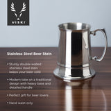Beer stein in stainless steel viski®