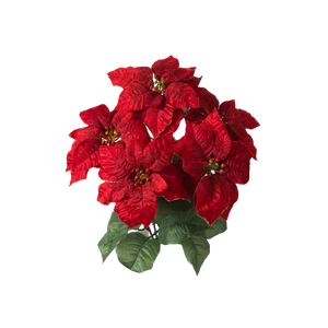 18" Glitter Edge Poinsettia Bush