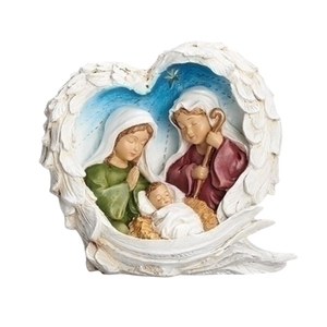 Shepherd Children Wrapped in Angel Wings Figurine