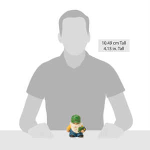 Farmer Gnome Holding Deere Tractor