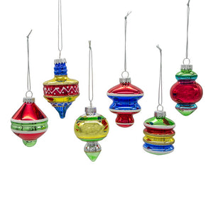 3.5" Glass Early Years Ornaments -  6 Piece Box