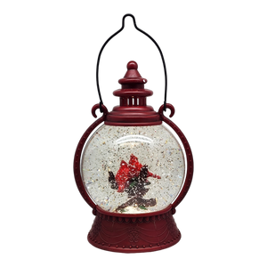 Cardinal Lighted Spinning Water Globe - Nesting