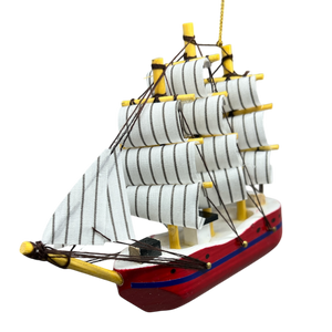 Schooner Red  Boat Ornament