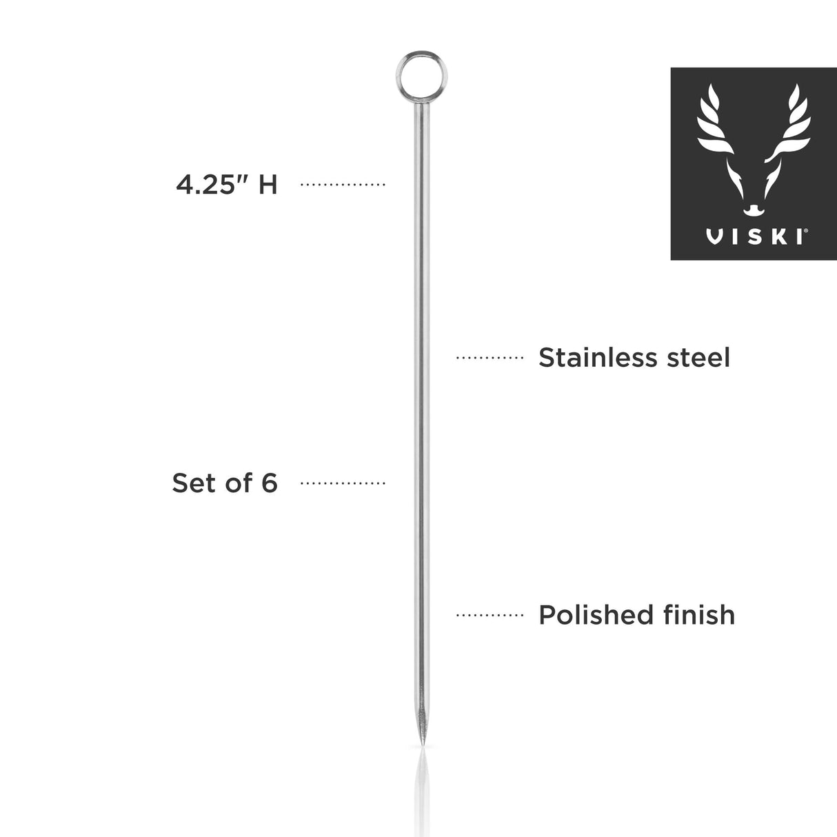 Harrison cocktail picks in stainless steel viski®