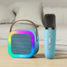 Bluetooth Karaoke Machine for Kids & Family with Wireless Mics LED Lights