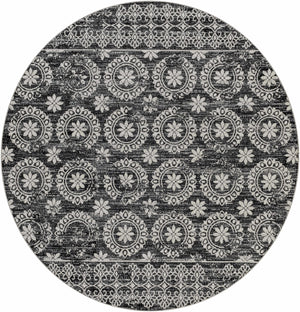Kahraman Black & White Washable Rug