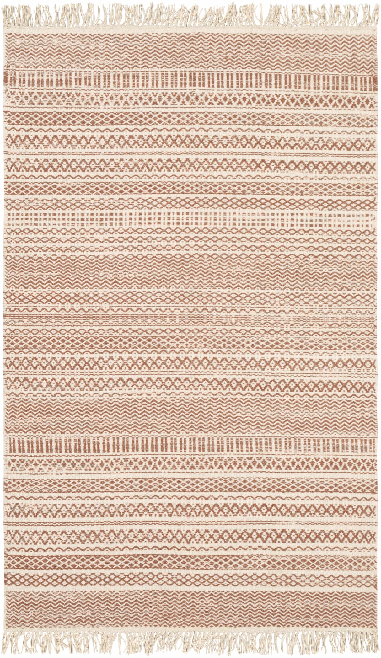 Kalinga Red/Cream Flatweave Wool Rug - Clearance