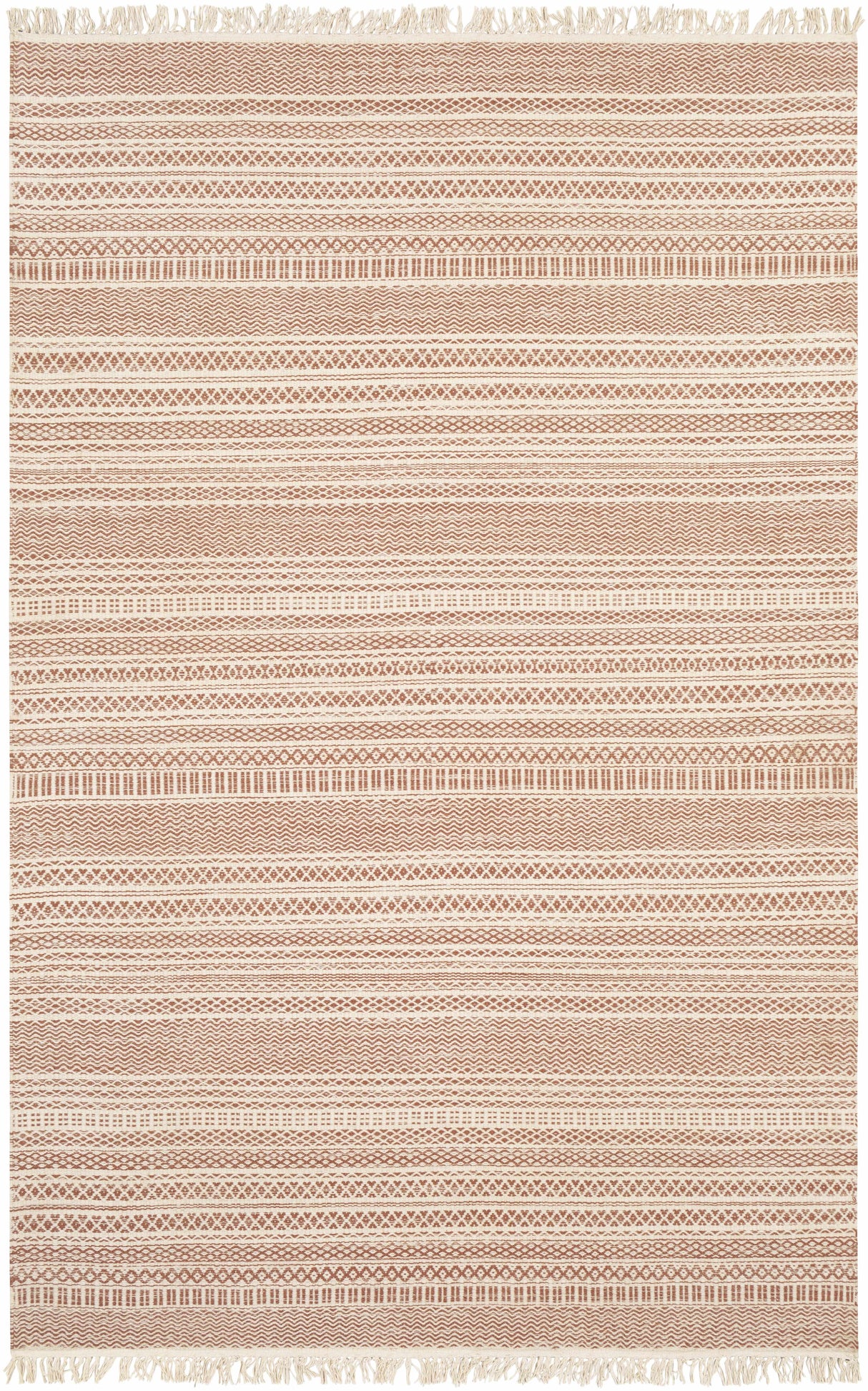 Kalinga Red/Cream Flatweave Wool Rug - Clearance