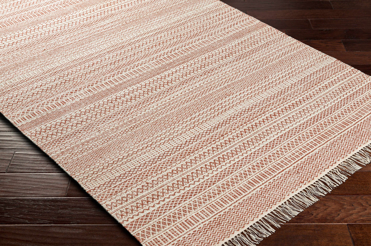 Kalinga Red/Cream Flatweave Wool Rug - Clearance