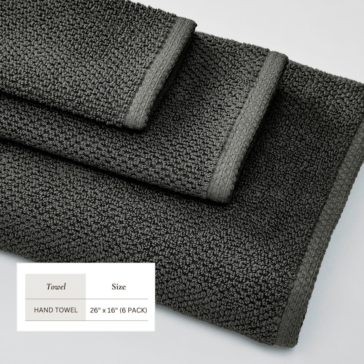 Cotton textured bath towel set - acacia collection