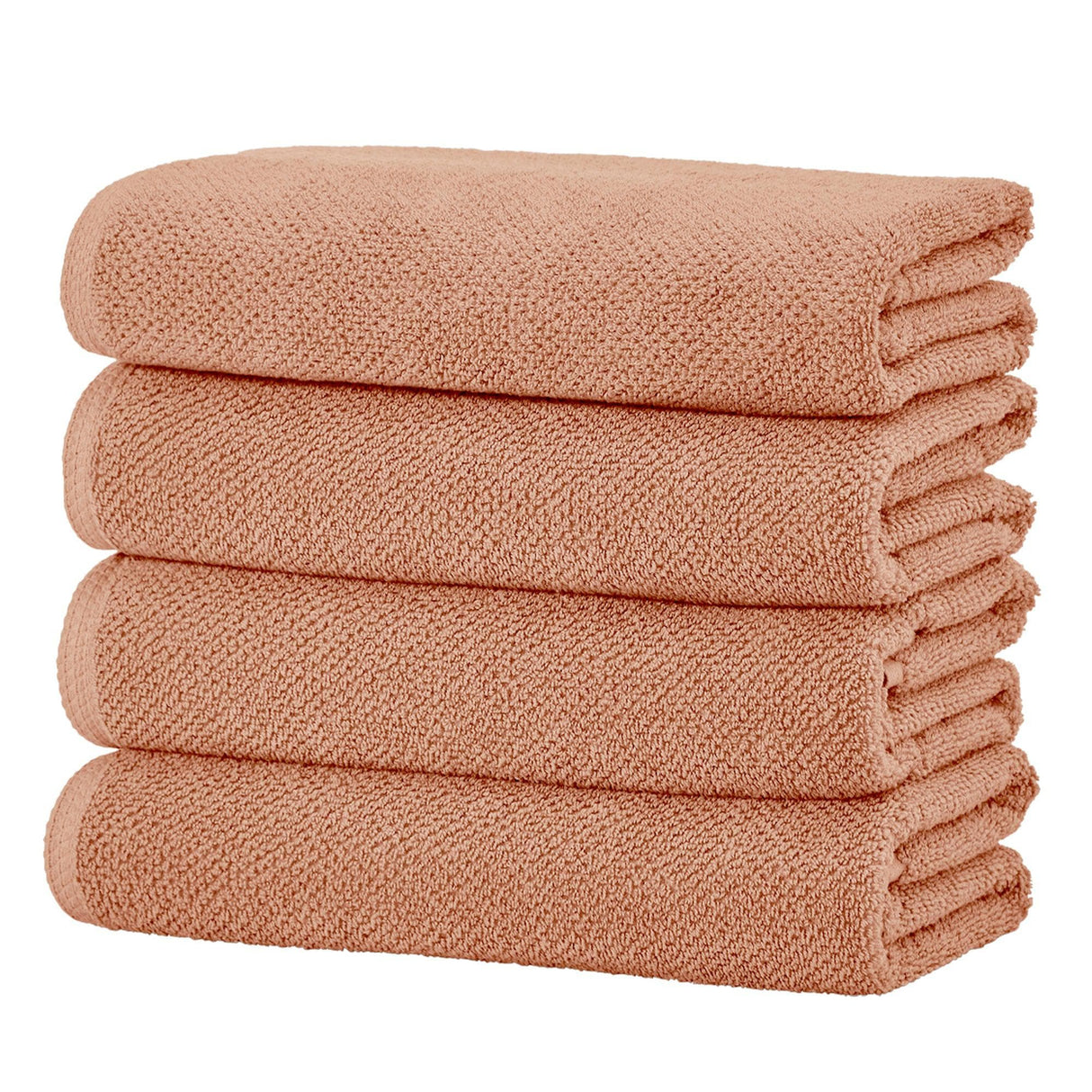 Cotton textured bath towel set - acacia collection