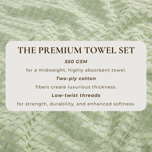 Cotton Diamond Waffle Weave Bath Towel Set - Grayson Collection