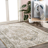 Keesha Bold Distressed Medallion Low - Pile Machine - Washable Area Rug - Tuesday Morning - Area Rugs