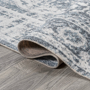 Keesha Bold Distressed Medallion Low - Pile Machine - Washable Area Rug - Tuesday Morning - Area Rugs