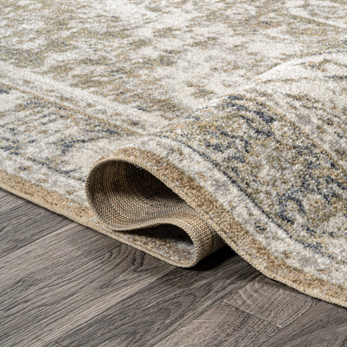 Keesha Bold Distressed Medallion Low - Pile Machine - Washable Runner Rug - Tuesday Morning - Runner Rugs