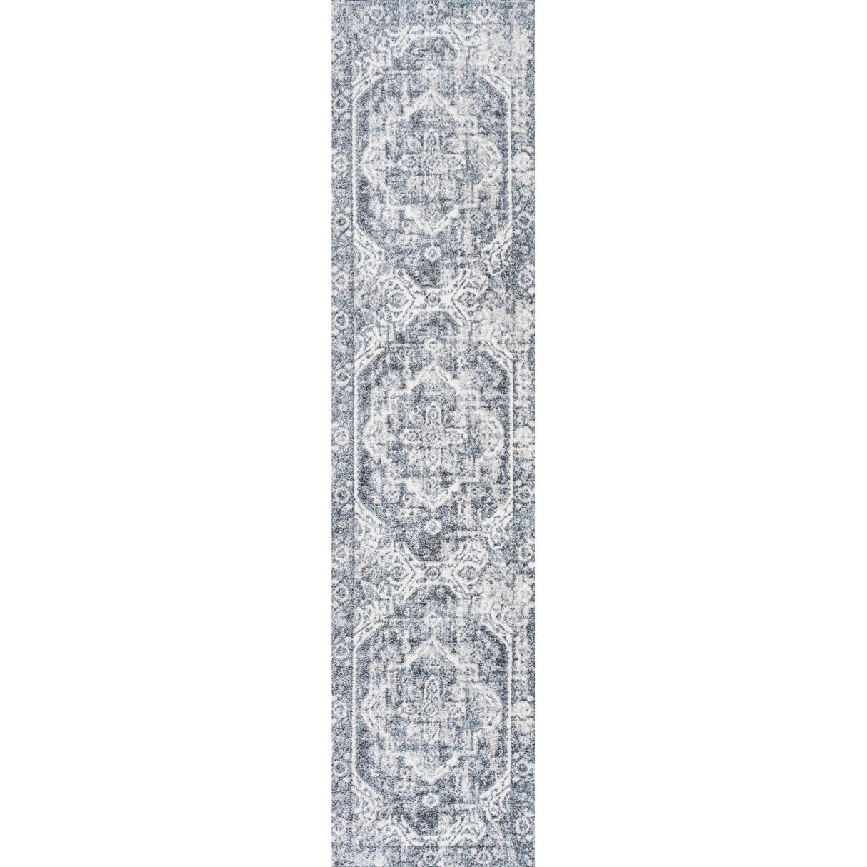 Keesha Bold Distressed Medallion Low - Pile Machine - Washable Runner Rug - Tuesday Morning - Runner Rugs