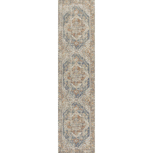 Keesha Bold Distressed Medallion Low - Pile Machine - Washable Runner Rug - Tuesday Morning - Runner Rugs