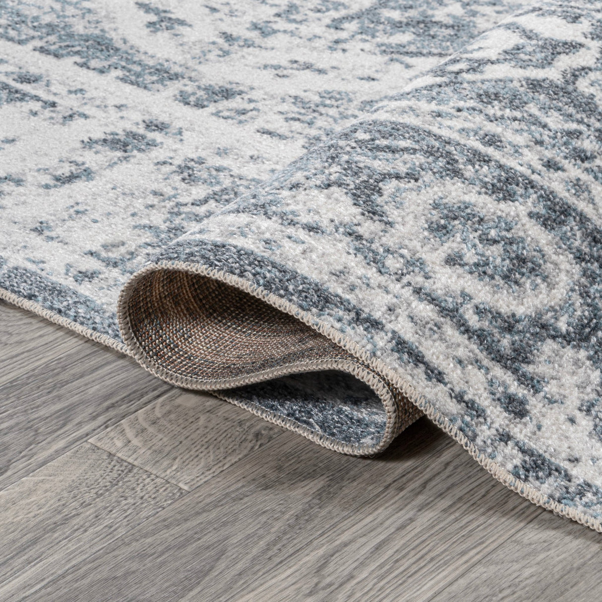 Keesha Bold Distressed Medallion Low - Pile Machine - Washable Runner Rug - Tuesday Morning - Runner Rugs